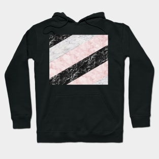 Pink marble allsorts stripes Hoodie